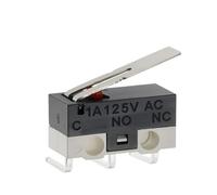 Lot de 20 interrupteurs de fin de course C NO NC 3 broches PCB bornes SPDT 1 A 125 V levier à arc à rouleau action rapide interrupteurs à souris à poussoir(BENT FOOT-4,100PCS)