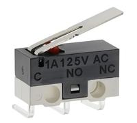 Lot de 20 interrupteurs de fin de course C NO NC 3 broches PCB bornes SPDT 1 A 125 V levier à arc à galet action rapide interrupteurs à souris à poussoir(BENT FOOT-4,20PCS)