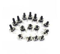 Lot de 20 interrupteurs tactiles momentanés à angle droit, 6 x 6 mm, 6 x 6 x 4,3/5/6/7/8/10/12 mm, avec support, 6 x 6 x 4,3 mm(6x6x9mm)