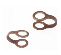 Lot de 20 joints d'injecteur en cuivre M6 M8 M10 pour entretoises non filetées M12 pour joint de tuyau de retour commun, couleur laiton (10 mm)