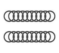Lot de 20 joints toriques en caoutchouc - 20 mm AD - 2 mm d'épaisseur - En caoutchouc nitrile métrique - Pour voiture, climatisation, robinet, tuyau - Noir