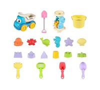 Lot de 20 jouets de plage - ABS Sand Play Kit with Bucket Molds & Shovel - Interactive Garden Playground Park Summer Toy - Lake Waterfront Resort Vacation Essentials For Kids