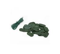 Lot de 20 kits de fixation pour brise vue, canisse anti-UV - Vert