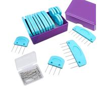 Lot De 20 Knit Blocking Combs, Bloqueurs De Tricot, Épingles De Blocage De Tricot, Peignes À Tricoter Et 100 T-Pins, Peignes De Blocage, Pour Bloquer Les Projets De Tricot