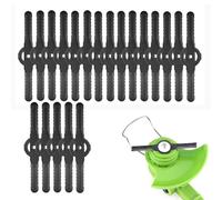 Lot de 20 Lames de débroussailleuse en Plastique, 139 mm Lame débroussailleuses à Gazon, Compatible avec Les Mini tondeuses et Coupe-Bordures 3 en 1 (Noir)