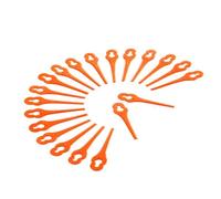 Fuxtec Lot de 20 Lames de Rechange en Plastique - pour Tondeuse à Batterie 20V FX-E1RT20 - Original