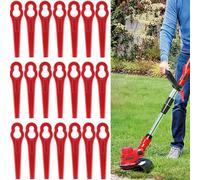 Lot de 20 lames de rechange pour tondeuse à gazon sans fil - Lames en plastique - Compatible avec Swift Ryobi VonHaus