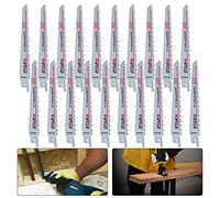 Lot de 20 lames de scie sabre en acier HCW S644D 150 mm compatibles avec Bosch Dewalt, Makita, etc