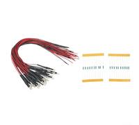 Lot de 20 lampes LED blanc chaud de 3 mm avec résistances pour modélisme ferroviaire 12 V-18 V, chambres de poupée, structures miniatures et accessoires de train panoramique