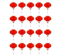 Lot de 20 lanternes en nid d'abeille pour décoration du Nouvel An lunaire avec construction en papier plastique à l'huile et anneau de suspension résistant à la rouille