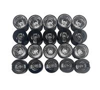 Lot de 20 lentilles en acrylique avec support noir, lentille de mise au point pour perles LED, ampoule à puce LED, 25 degrés Φ20 mm