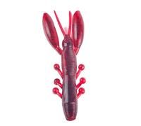 Lot de 20 leurres flottants for crevettes, leurres Insectes Souples Ultra-réalistes, appâts biomimétiques en Forme de Poisson de 7,5 cm for la pêche en Eau Douce(Rot)