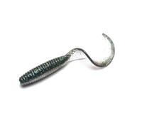 Lot de 20 leurres Souples à Queue bouclée Bicolores avec sel et attractant for Poissons, coulant Lentement, for Poissons Mandarins et perches(Grey,6.5cm 20pcs)