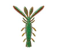 Lot de 20 leurres Souples flottants réalistes for la pêche au Bar et aux Poissons d'eau salée(Green 2,6.8cm 20pcs)