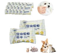 Lot de 20 lingettes portables pour animaux de compagnie, 12 pièces/paquet, lingettes pour pattes et fesses, oreilles, yeux, lingettes nettoyantes pour hamster, lapin, chat, chien, élimination des