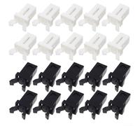 Lot de 20 loquets de rechange en plastique autobloquants pour poubelles à couvercle tactile - Clip de réparation de loquet de poubelle, couvercle de porte de type presse