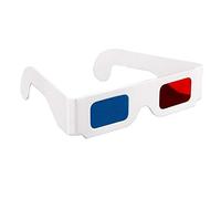 Lot de 20 lunettes 3D en carton rouge cyan anaglyphe pour visionnage Internet, DVD, VHS, diffusion, TV, cinéma, salle de projection, maison, facile à plier et à transporter