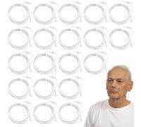 Lot de 20 lunettes de nez à oxygène : lunettes de nez pour appareil à oxygène, Canule Nasale, Canule À Oxygène,lunettes de nez avec tube d'oxygène 300 cm pour appareil à oxygène, thérapie respiratoire