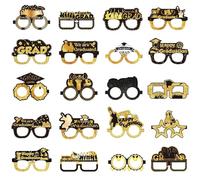 Lot de 20 lunettes de remise de diplôme en papier - 2025 sources de remise de diplôme - Lunettes en papier amusantes pour et filles - Décorations de fête pour l'école et la maison