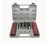 Lot de 20 manchons en caoutchouc grain 80/120 pour perceuse perceuse | Kit de ponçage complet de 20 pièces fourni avec des rouleaux abrasifs grain 80 et 120 et un étui de rangement de protection.