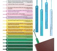 Lot de 20 marque-pages chrétiens inspirants de la Bible, cadeaux religieux, marque-page chrétiens en cuir, fournitures d'église, récompense de Noël, 20 styles (coloré)