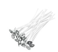 Lot de 20 mèches de bougie, en coton biologique naturel avec résistantes, inodores, propres, pour la fabrication de bougies DIY (10 cm)