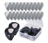 Lot de 20 médiators en acier inoxydable pour guitare électrique, basse, pièces et accessoires