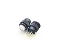 Lot de 20 micro-interrupteurs d'alimentation à LED, verrouillage avec bouton circulaire, interrupteur à clé universel, 16 mm, 3 A, 250 V, 4 broches, R16-503AD(R16-503AD white)
