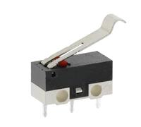 Lot de 20 micro-interrupteurs de fin de course à 3 broches avec levier à galet et poignée longue, interrupteur à bouton-poussoir momentané SPDT(BENT HANDLE,1000PCS)