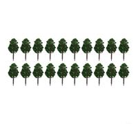 Lot de 20 mini arbres miniatures décoratifs pour l'artisanat de beaux paysages de train