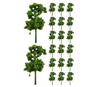 Lot de 20 mini arbres miniatures pour calibre HO N pour tracés de trains dioramas et pour la construction de scènes miniatures (H = 7 cm, vert)