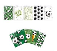 Lot de 20 mini blocs-notes à spirale sur le thème du football pour garçons et filles - Petits carnets de voyage pour notes - 6 x 10 cm - Papeterie scolaire (A)