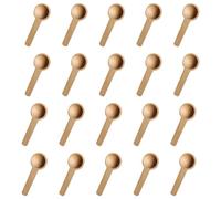 Lot de 20 mini cuillères en bois, cuillères doseuses à thé, petites cuillères à sauce, cuillères mélangeuses, cuillères en bois personnalisées, ensemble de cuillères de cuisine en bois, convient pour