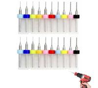 Lot de 20 mini forets hélicoïdaux en acier au tungstène pour modélisme, platine d'impression PCB, pour pierre brute, bijoux, gravure, poinçonnage