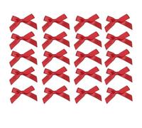 Lot de 20 mini pinces à cheveux rouges avec nœud - Pinces crocodiles pour filles - Accessoires pour cheveux - Mini nœud - Pour femme et enfant