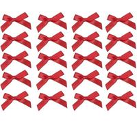 Lot de 20 mini pinces à cheveux rouges avec nœuds - Pour filles et femmes - Mini nœud