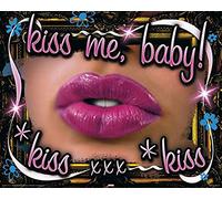 Lot de 20 mini posters érotiques avec inscription « Kiss These Lips » 50 x 40 cm + 1 paquet de tesa Powerstrips®