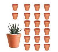Lot de 20 mini pots en terre cuite AIMOONSA pour succulentes 3 cm x 3,5 cm avec trou de drainage