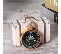 Lot de 20 Mini Valises pour Cadeaux de Mariage avec Boussole et Chanvre, Coffret Cadeau Portable pour Activités Thématiques Uniques, Rose doré (GOLD)
