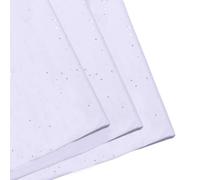 Lot de 20 mouchoirs à paillettes blanches - 50 x 35 m - Argent scintillant - Papier cadeau pour paniers