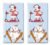 Lot de 20 mouchoirs en forme de bonhomme de neige - Cadeau de Noël