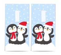 Lot de 20 mouchoirs individuels de Noël en forme de pingouins - 2 paquets de 10 mouchoirs individuels imprimés en cadeau.