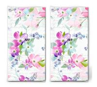 Lot de 20 mouchoirs individuels en forme de fleurs - 2 paquets de 10 mouchoirs individuels imprimés comme cadeau.