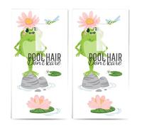 Lot de 20 mouchoirs individuels en forme de grenouille avec fleurs - 2 paquets de 10 mouchoirs individuels imprimés en cadeau.