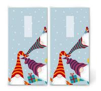 Lot de 20 mouchoirs individuels en forme de lutin d'hiver en forme de cercle - 2 paquets de 10 mouchoirs individuels imprimés en cadeau.