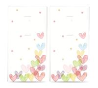 Lot de 20 mouchoirs individuels en papier avec motif cœurs pastels pour mariage. 2 paquets de 10 mouchoirs individuels imprimés en cadeau.