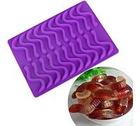 Lot de 20 Moules à Gomme en Silicone pour vers de Terre, Bonbons Gommeux, Petits Compartiments, vers de Terre, Petits Outils de Cuisson, Accessoires en Forme de Serpent, Ours,