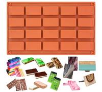 FSC Lot de 20 moules rectangulaires en silicone pour muffins, cupcakes, savons, 29,5 x 17,5 x 1,3 cm