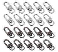 Lot de 20 Mousqueton Pivotant en Alliage de Zinc, Mousqueton Sac a Main Petit Porte-clés Rotatif Fermoir à Griffes