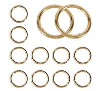 Lot de 20 mousquetons ronds dorés - 40 mm - En alliage de zinc - Pour sac, bricolage, artisanat